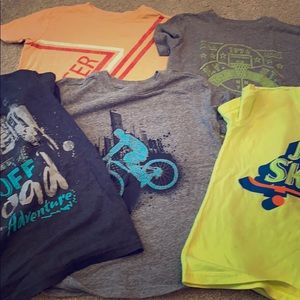 5 shirt lot sports/active boy